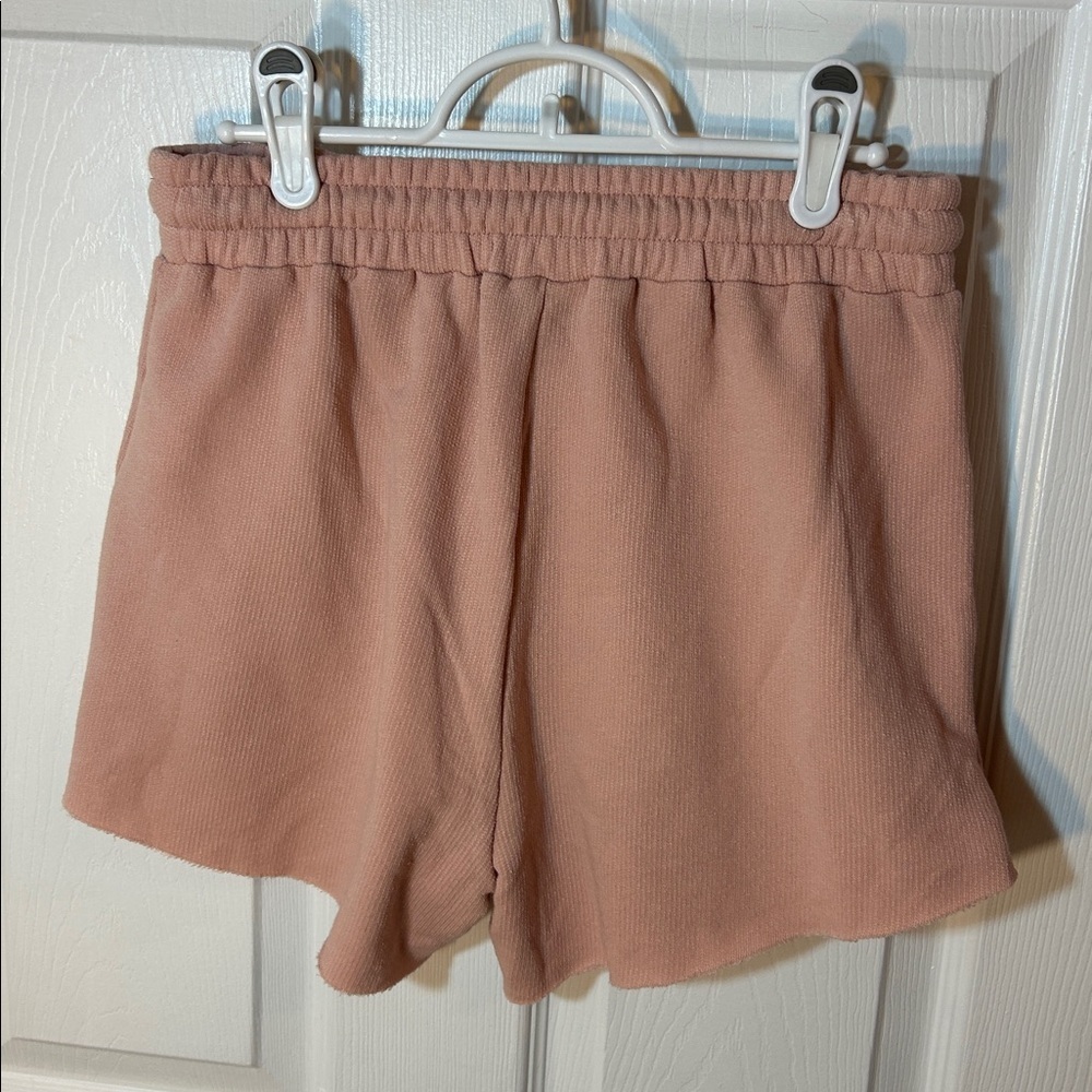 Lulus Leisurely Lifestyle Blush Pink Drawstring Lounge Shorts size Small - Picture 4 of 7